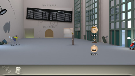 Inside the railroad station